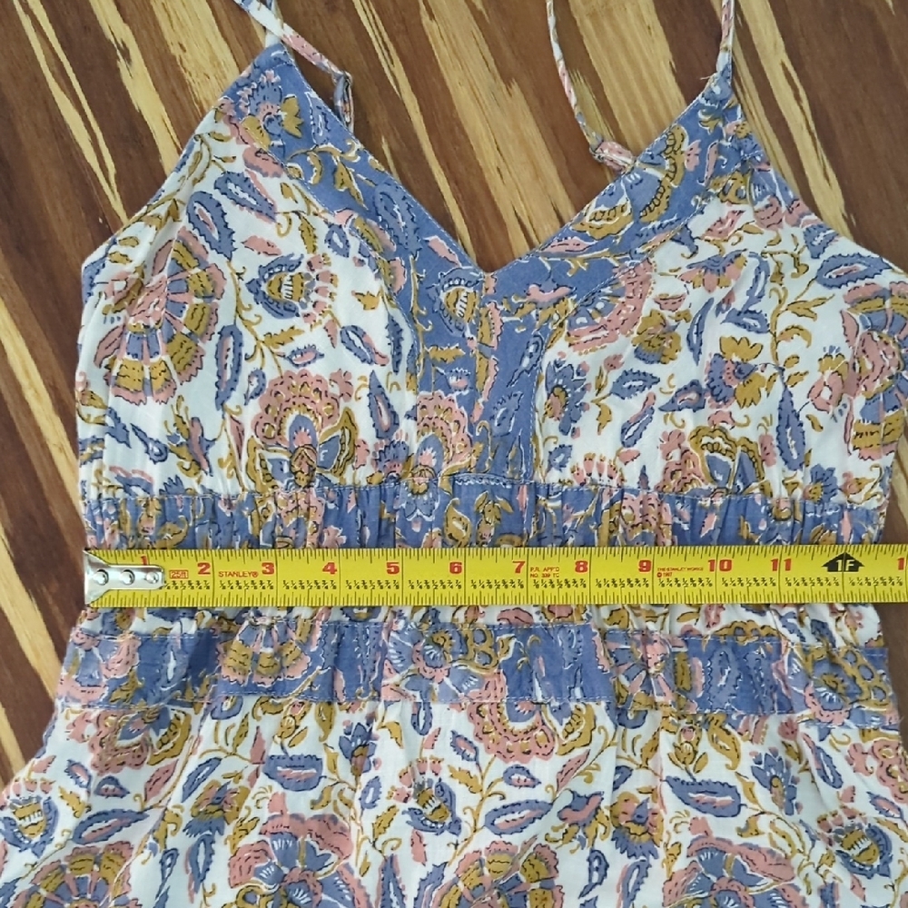 LAST CHANCE or CHARITY Sincerely Jules Blue Floral High Low Sundress